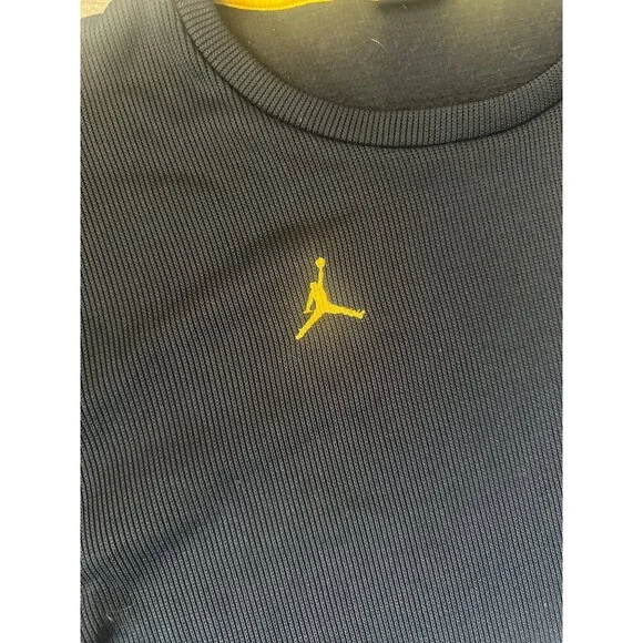 Jordan  Mens 3XL Michigan Crewneck Sweatshirt Navy Blue & Yellow Ribbed - Picture 4 of 10